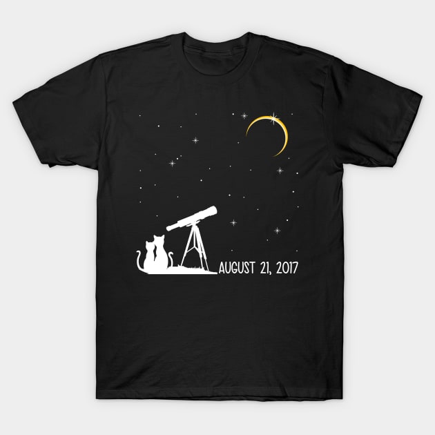 Solar Eclipse 2017 Cats Picnic T-Shirt by Bricke